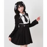 ジャケット風チェーンネクタイベルトプリーツワンピース 量産型 地雷系 夢展望 | DearMyLove | 詳細画像5 