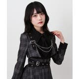 ジャケット風チェーンネクタイベルトプリーツワンピース 量産型 地雷系 夢展望 | DearMyLove | 詳細画像14 