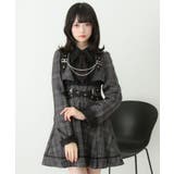 ジャケット風チェーンネクタイベルトプリーツワンピース 量産型 地雷系 夢展望 | DearMyLove | 詳細画像21 