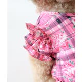 花柄×ピンクチェック柄フリフリTシャツ姫ギャル犬服 韓国 夢展望 | 夢展望 | 詳細画像13