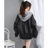 裾ドロストオーバーサイズ合皮ブルゾン【ジャケット】【コート】 韓国 夢展望 | 夢展望 | 詳細画像10