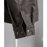 裾ドロストオーバーサイズ合皮ブルゾン【ジャケット】【コート】 韓国 夢展望 | 夢展望 | 詳細画像18