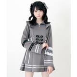 十字架アームバンドサイドレースアップフリルファスナーワンピース 量産型 地雷系 | DearMyLove | 詳細画像8