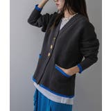 ダンボールニットバイカラーカーディガン 韓国 夢展望 | 夢展望 | 詳細画像27 