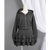 ティアードフリルミニキャミワンピ&パーカーセットアップ 量産型 地雷系 | DearMyLove | 詳細画像19