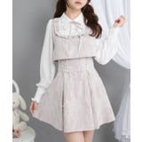 ヨークフリルレースアップセットアップ風ドッキングワンピース 量産型 地雷系 | DearMyLove | 詳細画像4