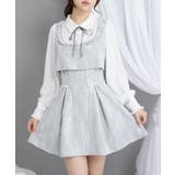 ヨークフリルレースアップセットアップ風ドッキングワンピース 量産型 地雷系 | DearMyLove | 詳細画像8