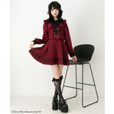 コウモリ襟チェーンボタンフリルプリーツワンピース 量産型 地雷系 夢展望 | DearMyLove | 詳細画像6 