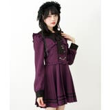 コウモリ襟チェーンボタンフリルプリーツワンピース 量産型 地雷系 夢展望 | DearMyLove | 詳細画像9 