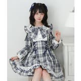 ハートレースウエストレースアップフリルワンピース 量産型 地雷系 夢展望 | DearMyLove | 詳細画像7 