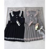 襟付きニットプリーツミニセットアップ 量産型 地雷系 | DearMyLove | 詳細画像5