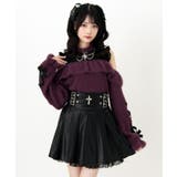 十字架レザーベルトプリーツスカート 量産型 地雷系 夢展望 | DearMyLove | 詳細画像4 