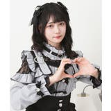 キラキラハートチョーカーベルトレースブラウス 量産型 地雷系 夢展望 | DearMyLove | 詳細画像16 