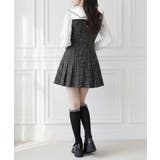 丸襟ブラウスドッキングツイードワンピース【大きいサイズ有り】 量産型 地雷系 | DearMyLove | 詳細画像4 