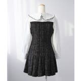 丸襟ブラウスドッキングツイードワンピース【大きいサイズ有り】 量産型 地雷系 | DearMyLove | 詳細画像9 