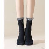 チェックフリルリボンショートソックス 量産型 地雷系 夢展望 | DearMyLove | 詳細画像4 