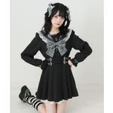 十字架クモレーススタッズベルトセーラーワンピース 量産型 地雷系 夢展望 | DearMyLove | 詳細画像8 