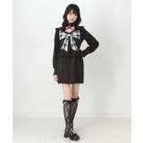 ビッグリボンハートスタッズチョーカー風レース袖フリルワンピース 量産型 地雷系 | DearMyLove | 詳細画像7 