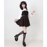 十字架スタッズジャンスカ風レースアッププリーツワンピース 量産型 地雷系 | DearMyLove | 詳細画像4 