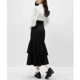 スリット入りアシメフリルマーメイドスカート【大きいサイズ有り】 量産型 地雷系 | DearMyLove | 詳細画像4 