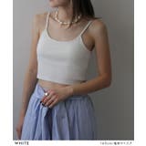 バンブーカップ付きクロップド丈キャミソール 韓国 夢展望 | 夢展望 | 詳細画像4 
