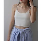 バンブーカップ付きクロップド丈キャミソール 韓国 夢展望 | 夢展望 | 詳細画像6 