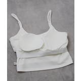 バンブーカップ付きクロップド丈キャミソール 韓国 夢展望 | 夢展望 | 詳細画像15 