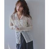 レースパッチワーク襟つきカーディガン 韓国 夢展望 | 夢展望 | 詳細画像2 