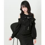 キラキラハートリボンオフショルニット 量産型 地雷系 夢展望 | DearMyLove | 詳細画像10 