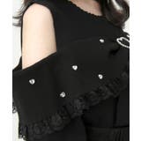 キラキラハートリボンオフショルニット 量産型 地雷系 夢展望 | DearMyLove | 詳細画像30 