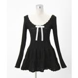 リボン付総レースニットフレアワンピース 韓国 夢展望 | 夢展望 | 詳細画像20 