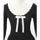 リボン付総レースニットフレアワンピース 韓国 夢展望 | 夢展望 | 詳細画像23 