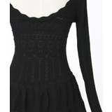 リボン付総レースニットフレアワンピース 韓国 夢展望 | 夢展望 | 詳細画像26 