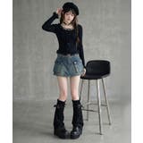 スカート見え×ショートパンツ ベルト付ハイウエストカーゴスカパン 韓国 夢展望 | 夢展望 | 詳細画像3