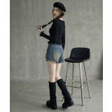 スカート見え×ショートパンツ ベルト付ハイウエストカーゴスカパン 韓国 夢展望 | 夢展望 | 詳細画像4