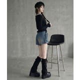 スカート見え×ショートパンツ ベルト付ハイウエストカーゴスカパン 韓国 夢展望 | 夢展望 | 詳細画像5