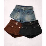 スカート見え×ショートパンツ ベルト付ハイウエストカーゴスカパン 韓国 夢展望 | 夢展望 | 詳細画像18