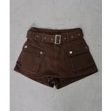 スカート見え×ショートパンツ ベルト付ハイウエストカーゴスカパン 韓国 夢展望 | 夢展望 | 詳細画像28