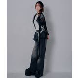 フリルレイヤードY2Kバギーデニムパンツ 韓国 夢展望 | 夢展望 | 詳細画像5