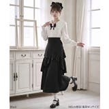 ビッグリボン×バックティアードアシメフリルハイウエストロングフレアスカート【大き… | DearMyLove | 詳細画像2 