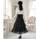 ビッグリボン×バックティアードアシメフリルハイウエストロングフレアスカート【大き… | DearMyLove | 詳細画像6 