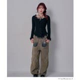 レースフリルフレア袖リブ長袖薄手ニットトップス 韓国 夢展望 | 夢展望 | 詳細画像6 