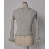 レースフリルフレア袖リブ長袖薄手ニットトップス 韓国 夢展望 | 夢展望 | 詳細画像25 