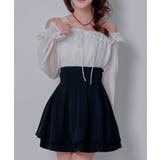 オフショルレースシアーブラウス シャーリングトップス 韓国 | 夢展望 | 詳細画像3 