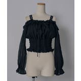 オフショルレースシアーブラウス シャーリングトップス 韓国 | 夢展望 | 詳細画像20 