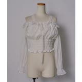 オフショルレースシアーブラウス シャーリングトップス 韓国 | 夢展望 | 詳細画像23 