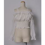 オフショルレースシアーブラウス シャーリングトップス 韓国 | 夢展望 | 詳細画像24 