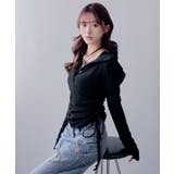 フードヘンリーネック脇シャーリングデザイン長袖リブカットソー 韓国 夢展望 | 夢展望 | 詳細画像6 