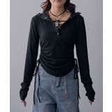 フードヘンリーネック脇シャーリングデザイン長袖リブカットソー 韓国 夢展望 | 夢展望 | 詳細画像14 