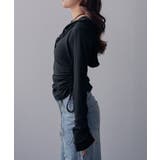 フードヘンリーネック脇シャーリングデザイン長袖リブカットソー 韓国 夢展望 | 夢展望 | 詳細画像16 